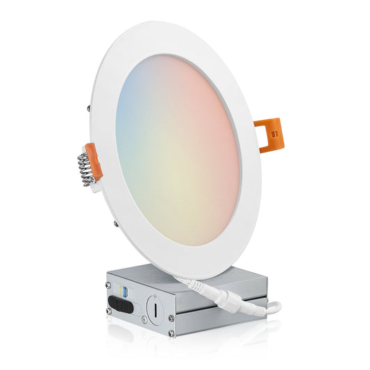 Qplus Dot Lighting Luminaire encastré à panneau mince à DEL de 6 po