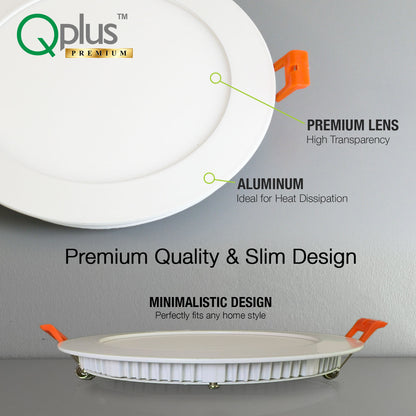 Qplus Dot Lighting Luminaire encastré à panneau mince à DEL de 6 po