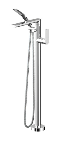 Aquabrass Floormount Tub Filler With Handshower 15084