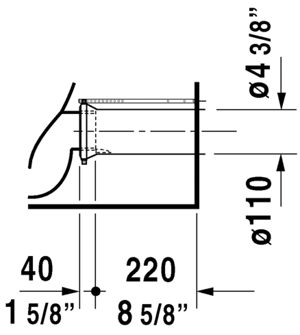 Duravit - DuraStyle Toilet Close-coupled Floor Standing Toilet Bowl (Without Tank) - 215609