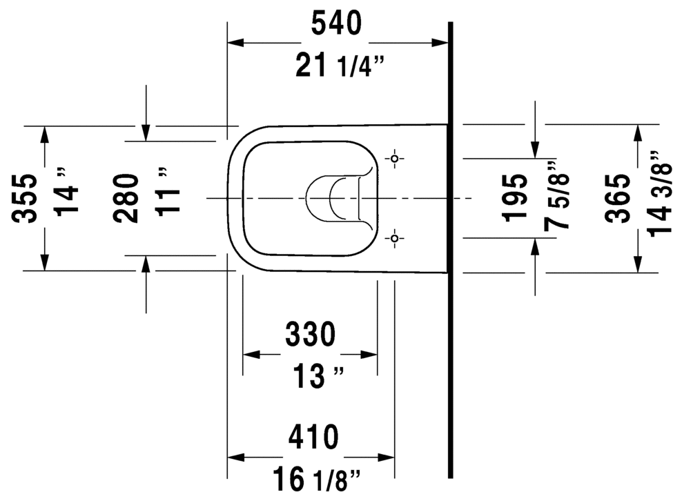 Duravit Happy D.2 WC mural sans rebord avec siège Catégories : Toilettes, Suspendus Étiquettes : 2222098992, WC Duravit, WC sans rebord, WC, WC suspendu, WC mural SKU : 2222098992 + 0064591300