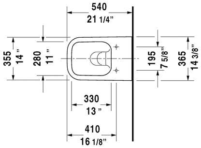 Duravit Happy D.2 WC mural sans rebord avec siège Catégories : Toilettes, Suspendus Étiquettes : 2222098992, WC Duravit, WC sans rebord, WC, WC suspendu, WC mural SKU : 2222098992 + 0064591300