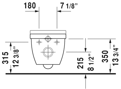 Duravit Starck 3 One-Piece Rimless Wall-Mount Toilet Dual-Flush 252709