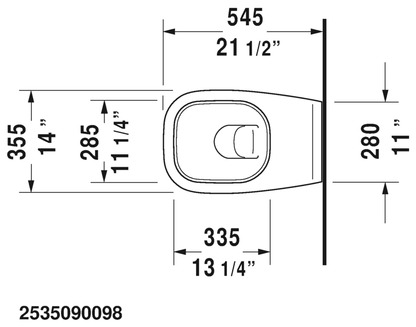 Duravit - D-Code One-Piece Wall-Mounted Toilet - 253509