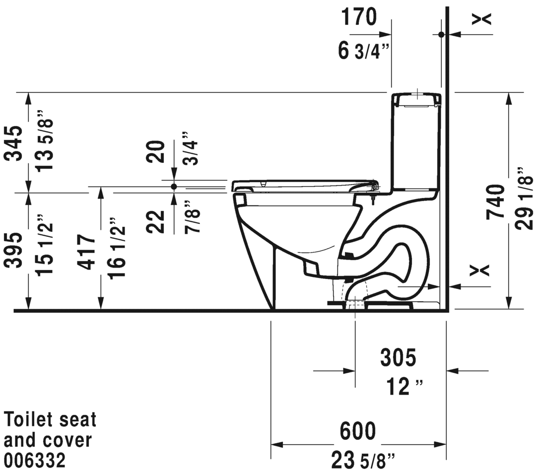 Duravit Starck 2 One-Piece Single Flush Toilet 213301