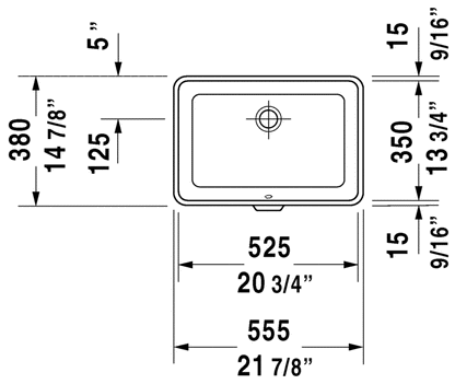 Duravit 2nd Floor Undermount  Lavatory Vanity Sink Basin - 031653