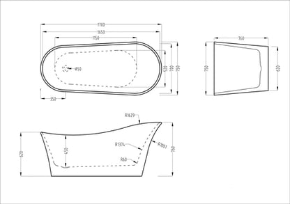 Baignoire autoportante monobloc Kodaen HIHEEL