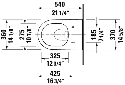 Duravit WC mural Duravit sans rebord - 257709