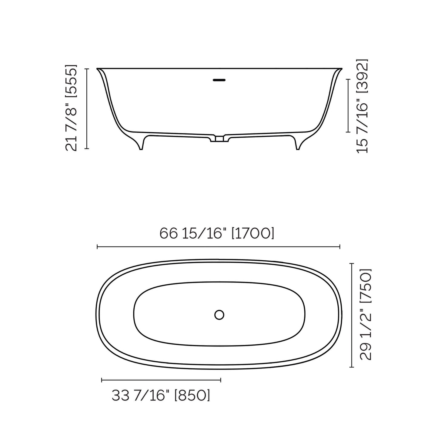 StoneTouch Termoli Bathtub