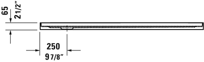 Base de douche Duravit profil bas 60"x32", bride intégrée gauche, blanc