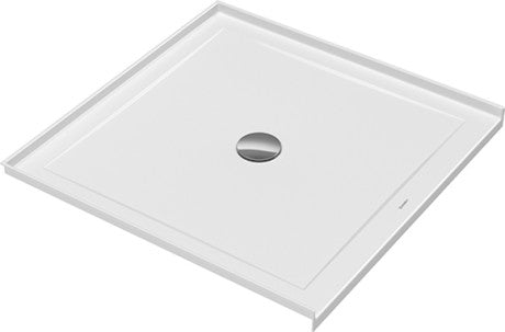 Base de douche Duravit profil bas 36"x36", bride intégrée, blanc