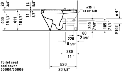 Duravit - DuraStyle Toilet Close-coupled Floor Standing Toilet Bowl (Without Tank) - 215609