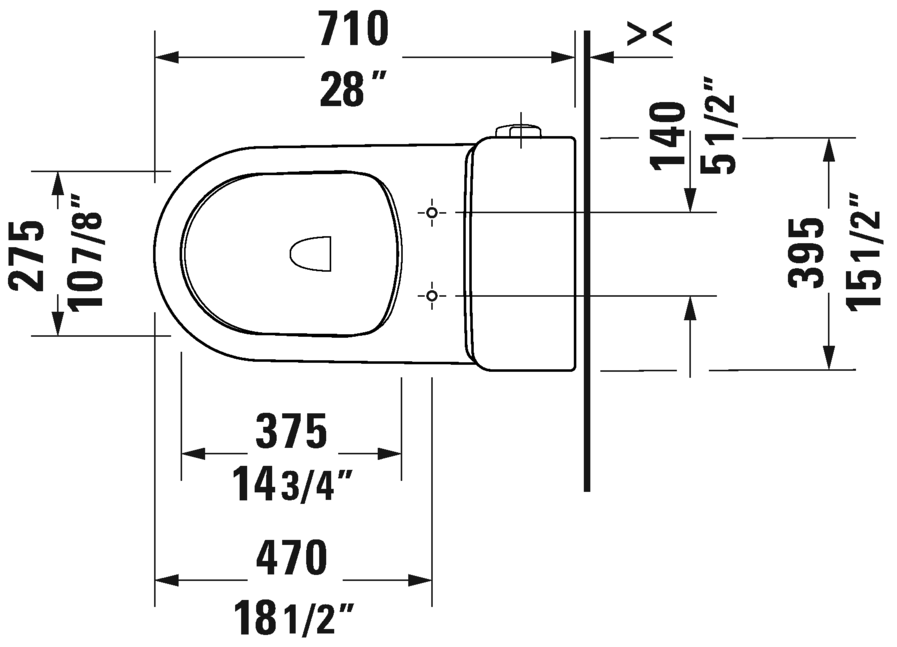 Duravit D-Neo One-Piece Rimless Toilet - 20080100U