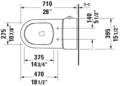 Duravit D-Neo One-Piece Rimless Toilet With HygieneGlaze - 2008012U