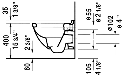 Duravit Starck 3 One-Piece Wall-Mount Toilet Dual-Flush 1.60GPF 222709