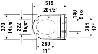 Duravit SensoWash Toilet Seat For ME (Exposed Connection) - 613000011041300