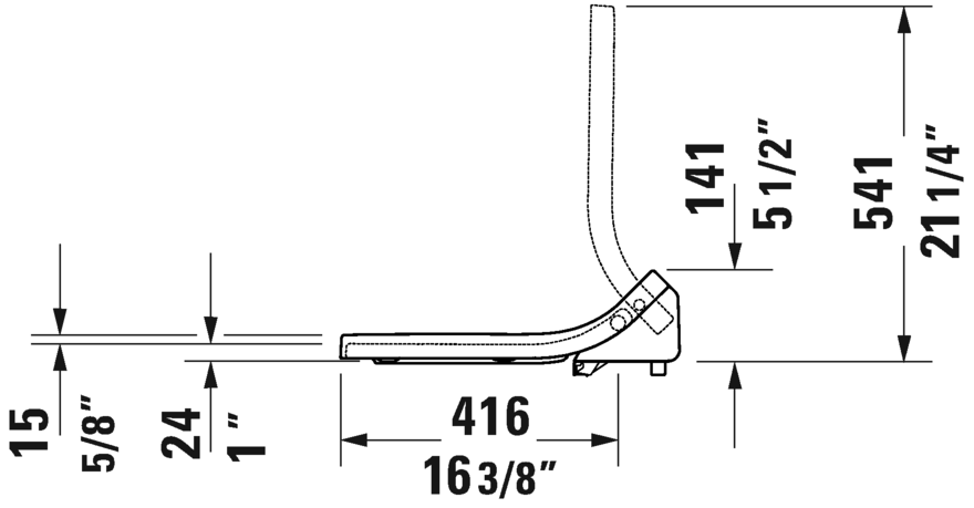 Duravit SensoWash Toilet Seat For ME (Exposed Connection) - 613000011041300