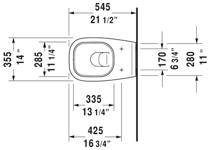 Duravit - D-Code One-Piece Wall-Mounted Toilet - 253509