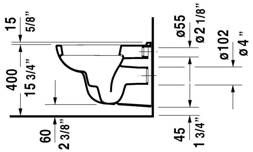 Duravit - D-Code One-Piece Wall-Mounted Toilet - 253509