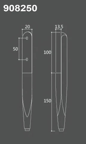 Pomelli Designs Pieds de Meuble 250mm