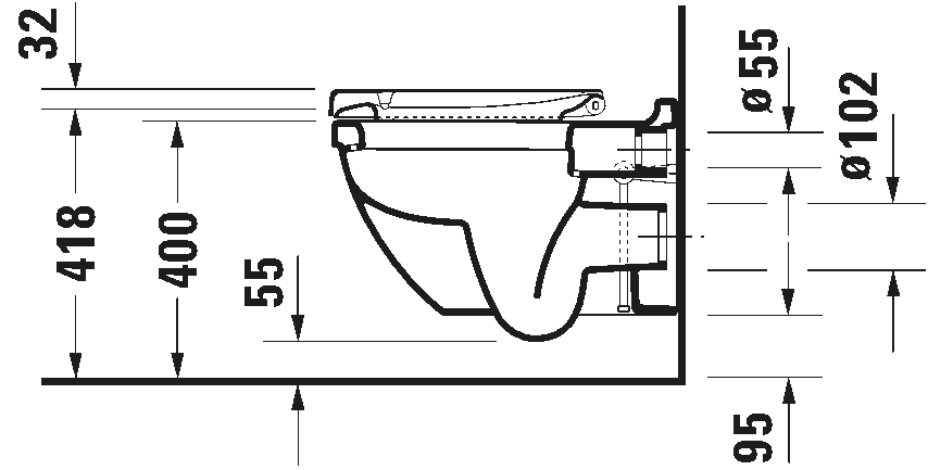 Duravit Starck 3 D-Shaped Toilet Seat 006389 White High Gloss