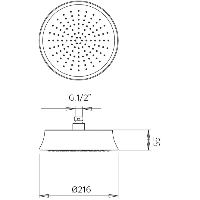 PierDeco Design Adams Shower Head