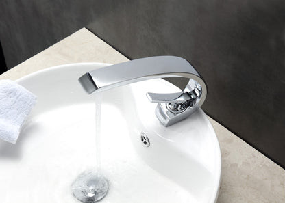 Kube Bath Aqua Arcco Single Hole Mount Bathroom Vanity Faucet