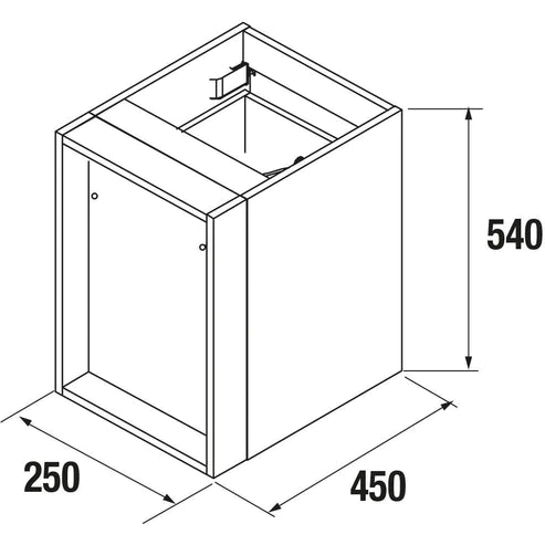 PierDeco Meuble de Rangement Suspendu Design 10 pouces