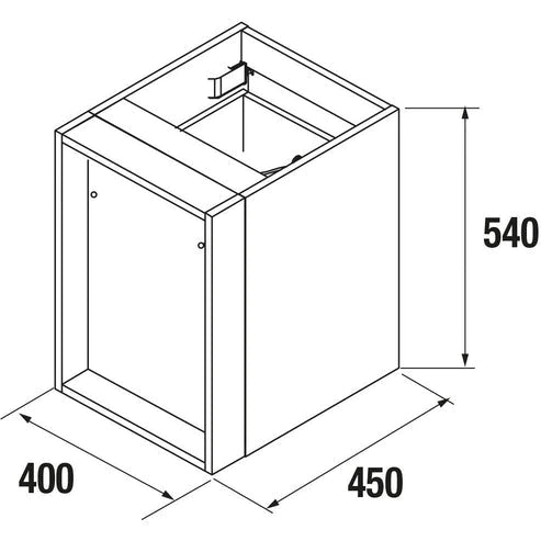 PierDeco Meuble de Rangement Suspendu Design 16 pouces