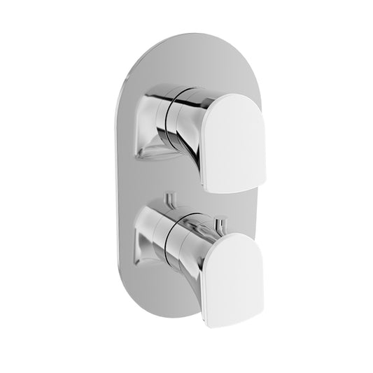 Robinet de commande de douche thermostatique complet à pression équilibrée Baril avec inverseur à 2 voies (ACCENT B56)