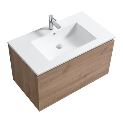 Kube Bath Meuble-lavabo de salle de bain moderne Balli 36″