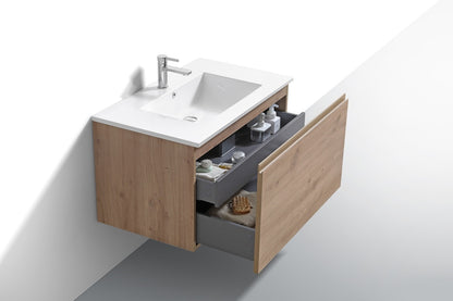 Kube Bath Meuble-lavabo de salle de bain moderne Balli 36″