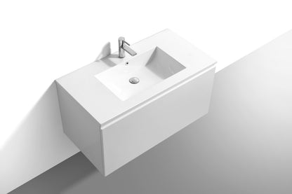 Kube Bath Meuble-lavabo de salle de bain moderne Balli 40″