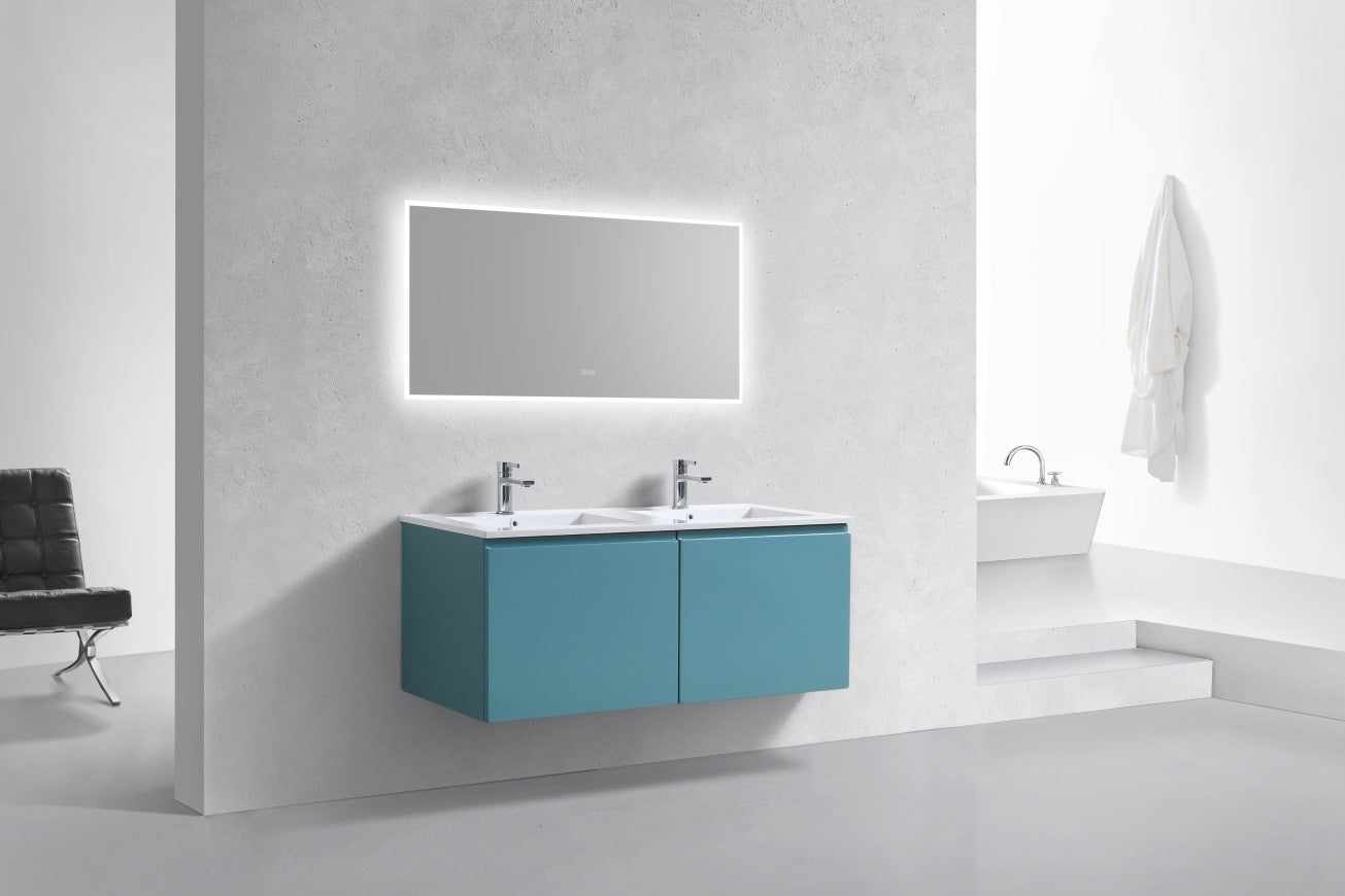 Vanité de salle de bain moderne Balli à double lavabo 48 po Kube Bath