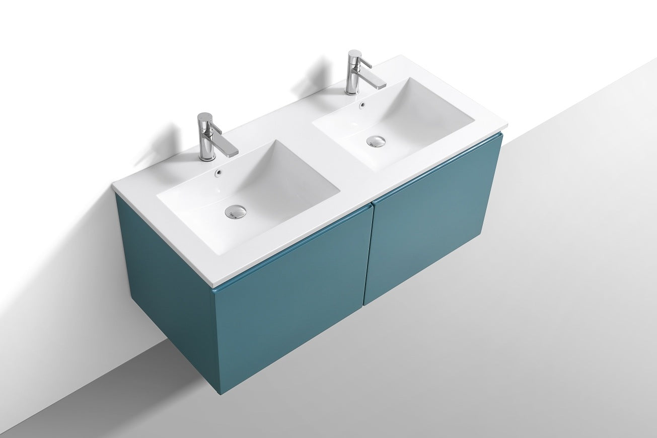 Vanité de salle de bain moderne Balli à double lavabo 48 po Kube Bath