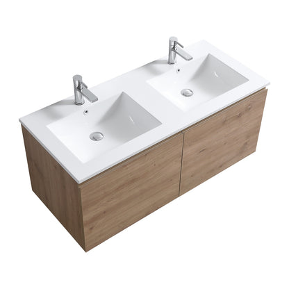 Vanité de salle de bain moderne Balli à double lavabo 48 po Kube Bath