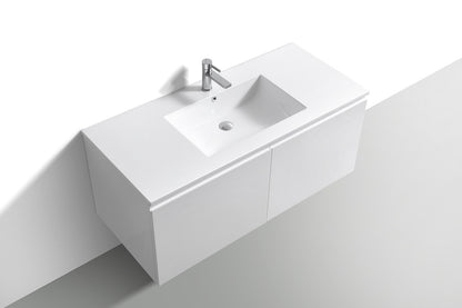 Vanité de salle de bain moderne Balli à lavabo simple 48 po Kube Bath