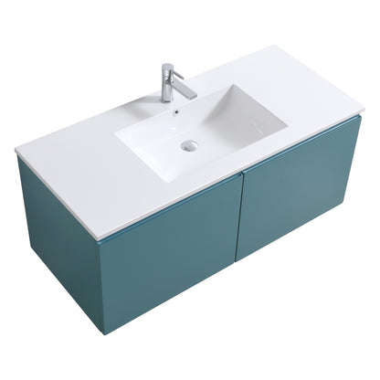 Vanité de salle de bain moderne Balli à lavabo simple 48 po Kube Bath