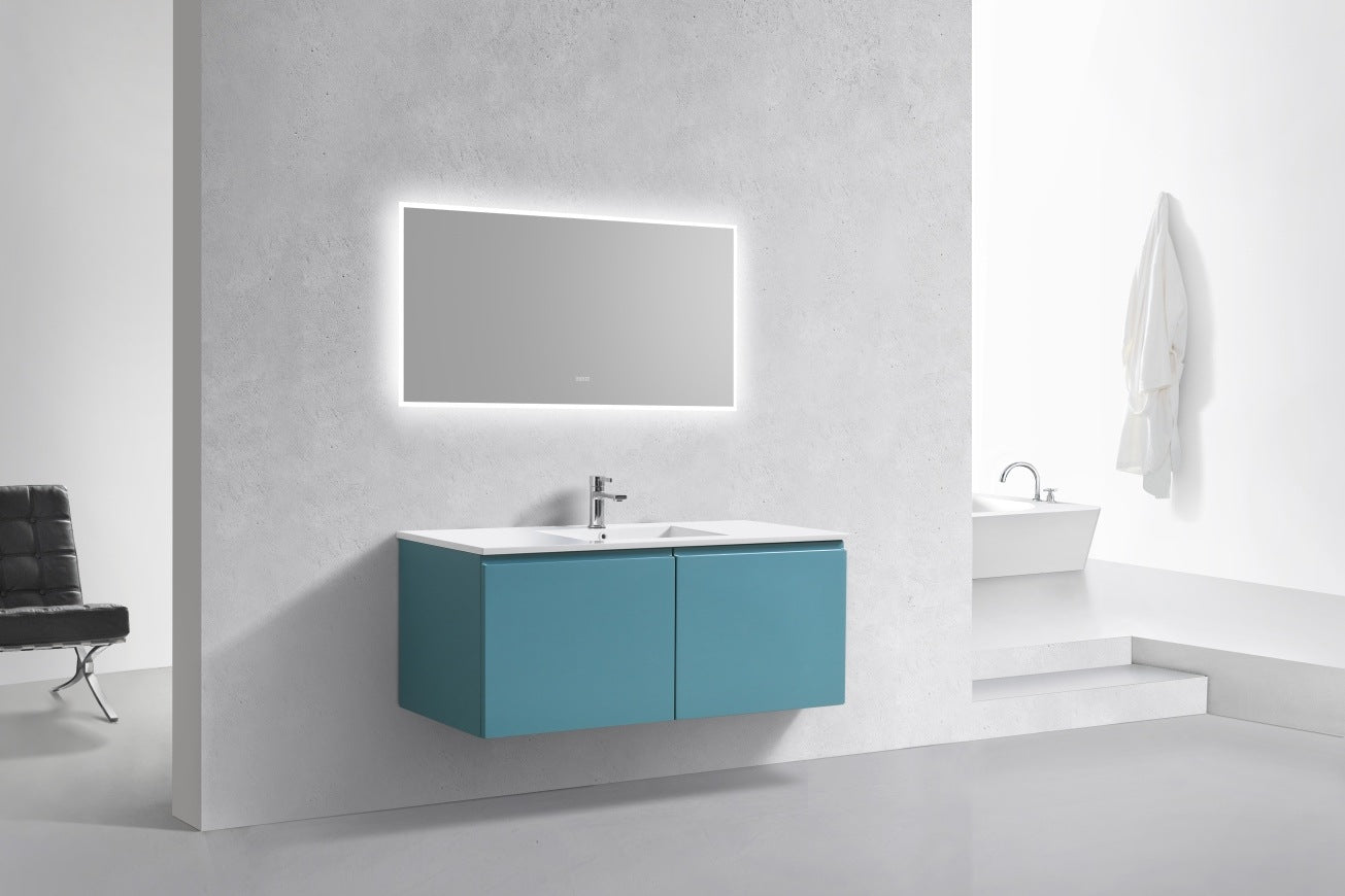 Vanité de salle de bain moderne Balli à lavabo simple 48 po Kube Bath