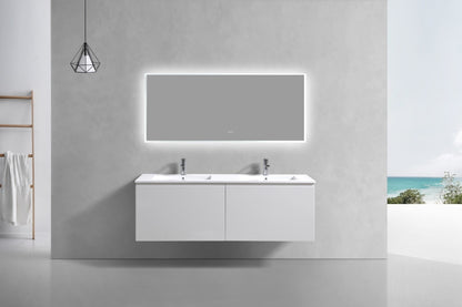 Vanité de salle de bain moderne Balli à double lavabo Kube Bath 60″