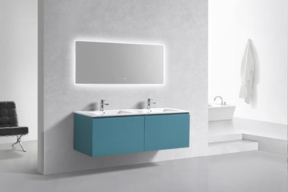 Vanité de salle de bain moderne Balli à double lavabo Kube Bath 60″