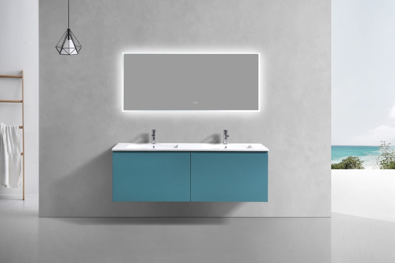 Vanité de salle de bain moderne Balli à double lavabo Kube Bath 60″