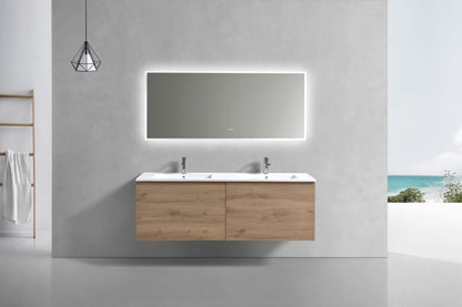 Vanité de salle de bain moderne Balli à double lavabo Kube Bath 60″