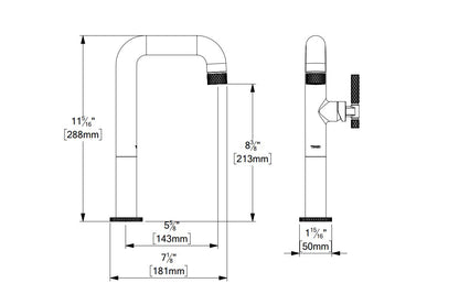 Robinet de lavabo monotrou haut 10H Tenzo BELLACIO -C avec drain