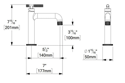 Robinet de lavabo monotrou Tenzo BELLACIO -C 11 avec drain