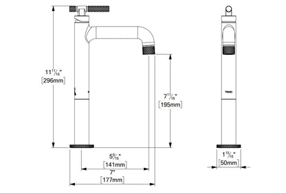 Robinet de lavabo monotrou haut 11H Tenzo BELLACIO -C avec drain