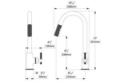 Tenzo BELLACIO-C 130 Kitchen Faucet