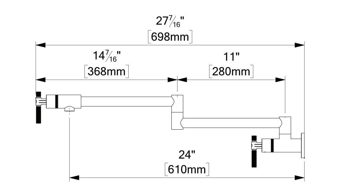 Tenzo BELLACIO-F 160 Pot Filler