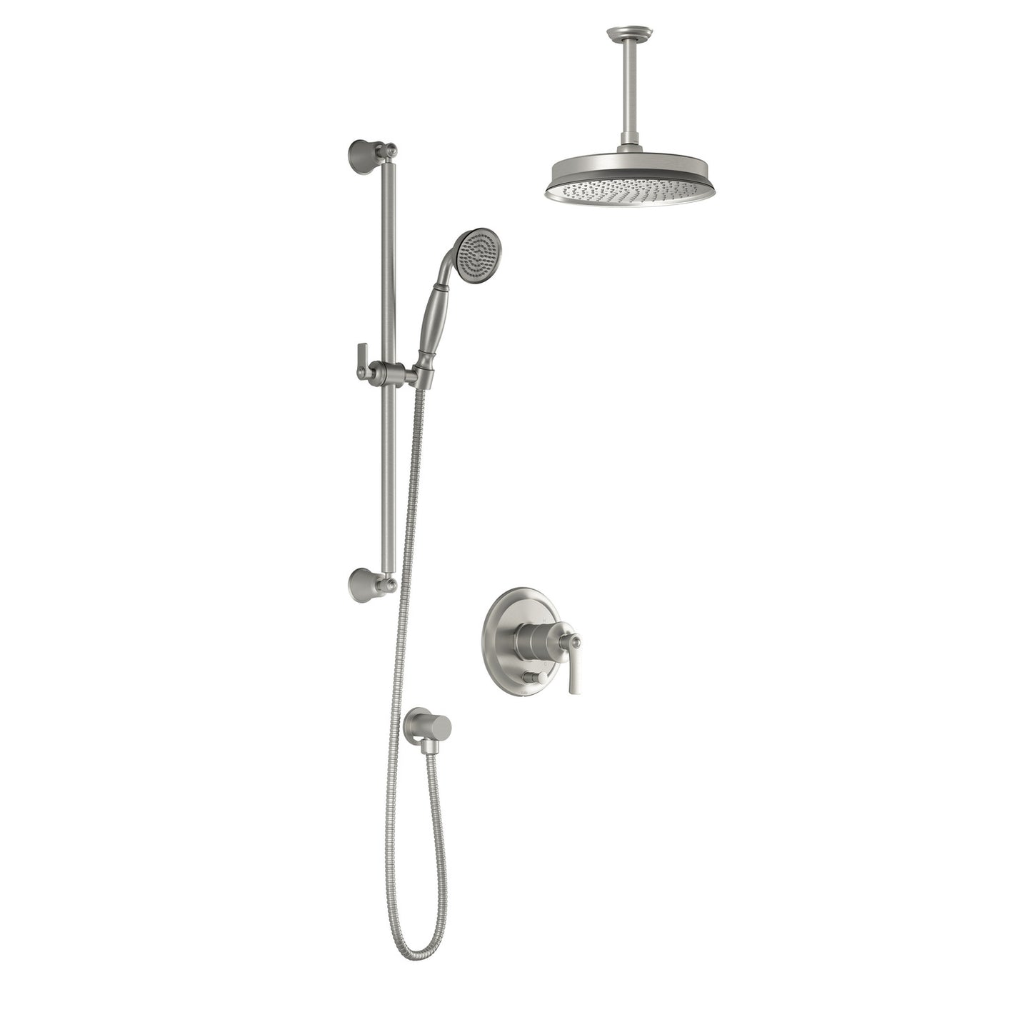 Kalia RUSTIK PB4 (Valve Not Included) Pressure Balance Shower System Vertical Ceiling Arm (BF1517-XX-001) - Renoz