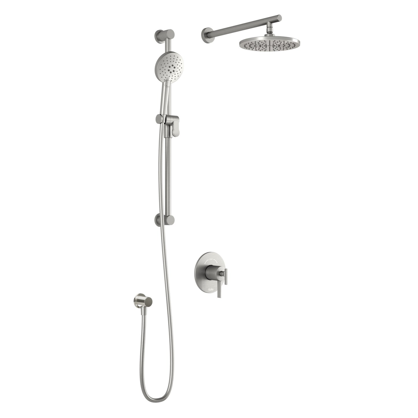 Kalia RoundOne TCD1 AQUATONIK T/P Coaxial Shower System with Wall Arm (BF1636) - Renoz